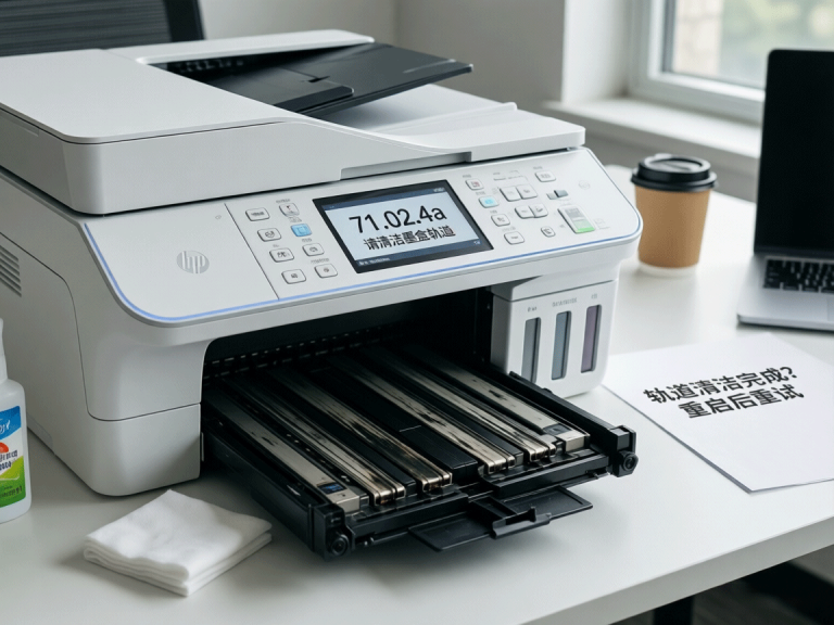 HP OfficeJet 8025 遇到错误代码 71.02.4a？别急着报废，可能是“轨道”该洗了！