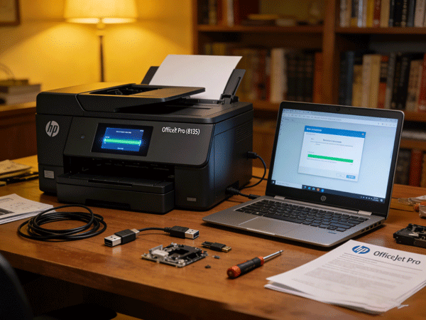 HP OfficeJet Pro 8135e 固件更新卡住？终极解决指南