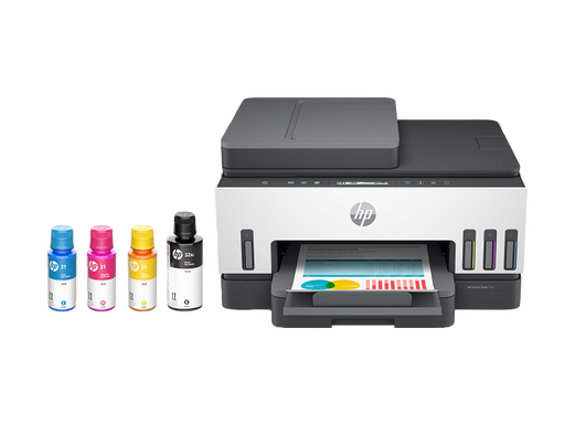 HP Smart Tank 7301 一体机彩色打印头图标闪烁怎么办？